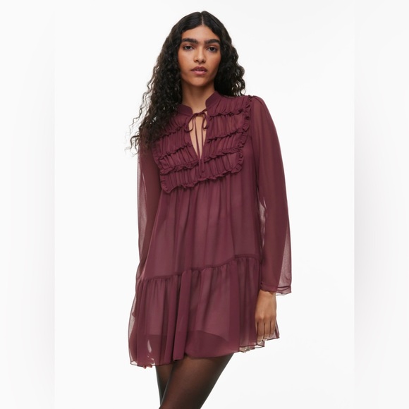 Wilfred Dresses & Skirts - Aritzia Wilfred Alessia Mini Ruffle Dress